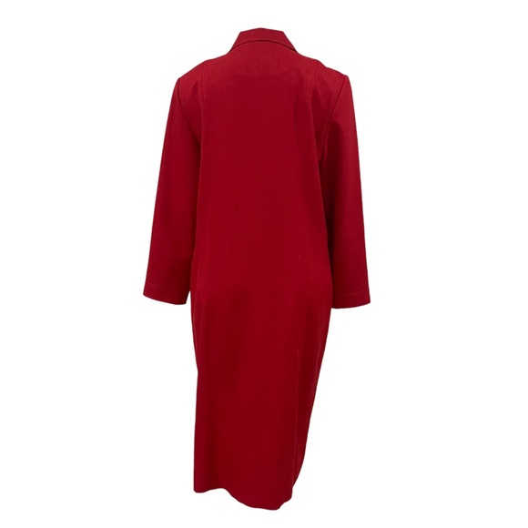 Vintage 70s Henry Lee - Red Elegant Red Long Coat sz M/L - Picture 4 of 10